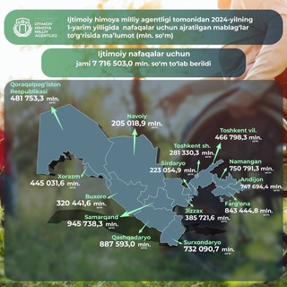 Ijtimoiy nafaqalar uchun qancha mablagʻ toʻlab berilgani ochiqlandi