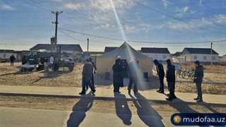 Military field kitchens are also deployed in Nukus
