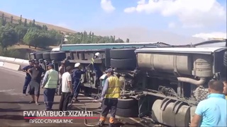 «Қамчиқ» довонида йўл-транспрот ҳодисасига учраган ҳайдовчига амалий ёрдам кўрсатилди — ФВВ