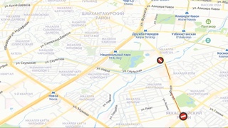 Toshkent shahrining markaziy koʻchalaridan birida harakat cheklandi