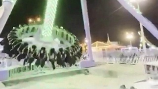 In Saudi Arabia, an attraction with people broke in half at full speed
