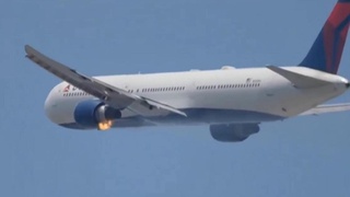 AQShda Delta Airlines samolyotning dvigateli havoga ko'tarilganidan so'ng yonib ketdi