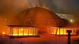 A large fire occurred at the Chorsu market in Tashkent