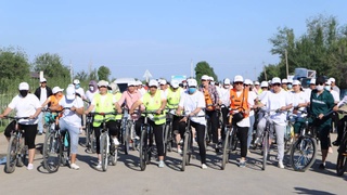 В Джизаке прошел веломарафон под девизом «Мы за здоровый образ жизни»