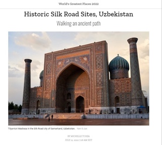 Oʻzbekiston 2022-yilning eng sayohatbop davlatlar roʻyxatiga kiritildi