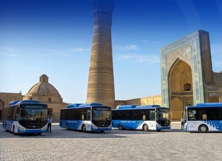 В Бухару доставлены 24 современных автобуса для развития общественного транспорта