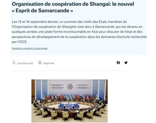 ШЫҰ Самарқант саммиті Франция бұқаралық ақпарат құралдарының назарында