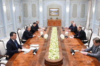 The President of the Republic of Uzbekistan receives the delegation of the Russian Federation