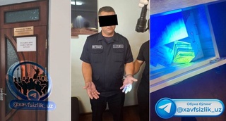 В Кашкадарьинской области задержан начальник отдела ЧС при получении взятки в размере 3,5 тысячи долларов