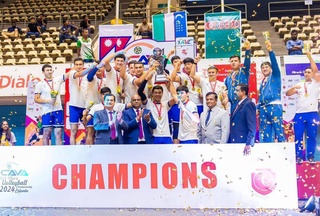 Дастаи мардонаи волейболбозони Ӯзбекистон дар мусобиқаи байналмилалӣ дар Коломбо медали тилло ба даст овард