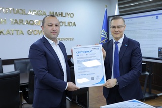 Давлат кадастрлари палатаси халқаро ва миллий сертификатни қўлга киритди