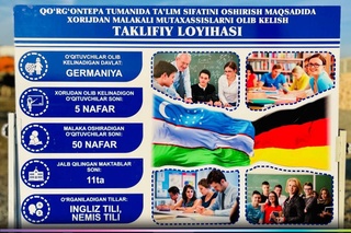 Германиялик биринчи ўқитувчи Қўрғонтепага келяпти