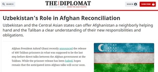 АҚШда Афғонистондаги ярашув жараёнида Ўзбекистоннинг тутган ўрнига бағишланган мақола чоп этилди