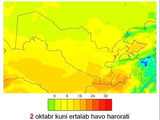 Ўзбекистон ҳудудига салқин ва нисбатан нам ҳаво массалари кириб келади