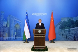 Shavkat Mirziyoyev takes part in the opening ceremony of the Third China International Import Expo CIIE-2020