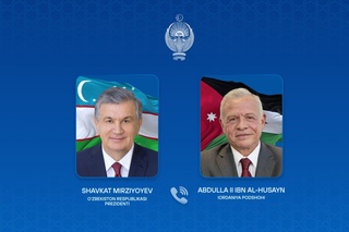 Ўзбекистон Президенти ва Иордания Подшоҳи ўртасида телефон суҳбати бўлиб ўтди