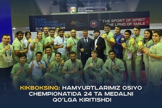 Кикбоксчиёни Ӯзбекистон дар чемпионати Осиё 24 медал ба даст оварданд