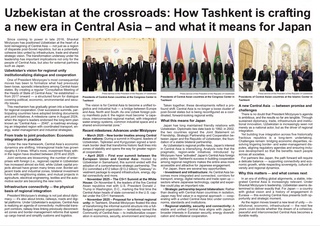 Japan News: «Тошкент Марказий Осиёда янги даврни қандай шакллантирмоқда»