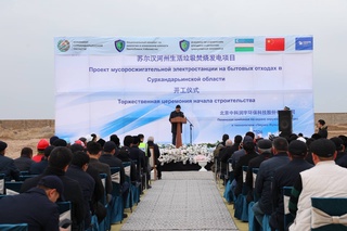 Angor tumanida chiqindini yoqish orqali elektr energiyasi oluvchi yangi zavod qurilishi boshlandi