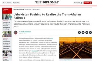 “The Diplomat”: Transafg'on temir yo'li o'z vaqtida qurib bitkaziladi