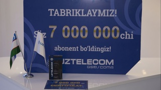 UZTELECOM mobil tarmog'ining abonentlari soni yeti millionga yetdi