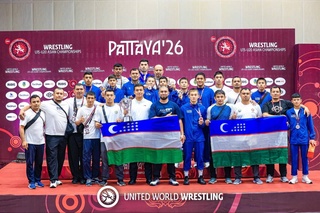 Сборная Узбекистана по греко-римской борьбе стала победителем чемпионата Азии U15