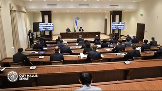 Двадцать первое пленарное заседание Сената Олий Мажлиса Республики Узбекистан начало свою работу