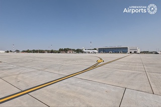 Термиз аэропортидаги аэродром мажмуасини реконструкция қилиш ишлари тўлиқ якунланди