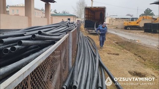 В махалле «Бунёдкор» города Наманган налаживается питьевое водоснабжение