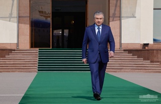 President departs for Fergana