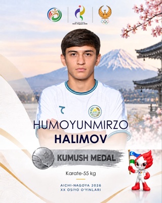 Aichi-Nagoya-2026: Bizda birinchi medal! Humoyunmirzo Halimov Osiyo oʻyinlarining kumush medalini qoʻlga kiritdi