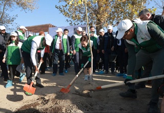 Samarqanddagi “CRIC-21 yashil bogʻi”da 1000 tup daraxt koʻchatlari oʻtqazildi