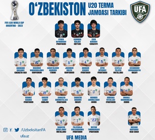 Yosh futbolchilarimizning jahon chempionatida ishtirok etadigan tarkibi maʼlum bo‘ldi