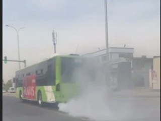 Toshkentda yoʻnalishdagi avtobus tutab ketdi