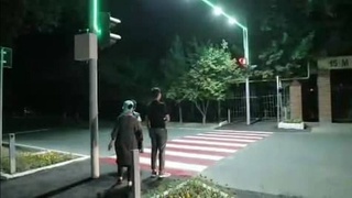 Олмазор туманида илк инновацион светофор ўрнатилди