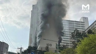 Мужчина устроил пожар в 21-этажном жилом доме в Сеуле
