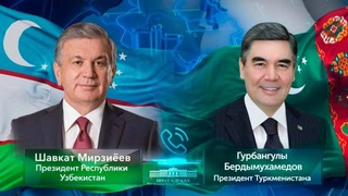 President of Uzbekistan talks with the President of Turkmenistan over the phone
