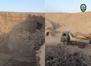 Сурхондарёда ноқонуний қум қазиб олган шахслар ушланди