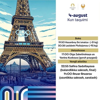 Bugungi musobaqalarda O'zbekiston sharafini kimlar himoya qiladi?