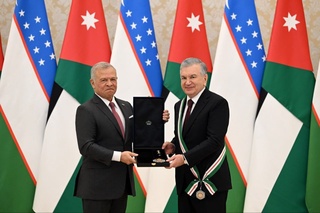 Ўзбекистон Президенти Иорданиянинг олий нишони - "Ан-Наҳда" ордени билан мукофотланди