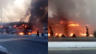 Сурхондарёдаги икки қаватли савдо дўконида ёнғин чиқди 