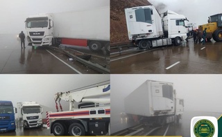 "Қамчиқ" довони йўлида юк автомобили иштирокида ЙТҲ содир бўлди