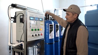 Мектепке ишимлик суўы фильтри орнатып берилди