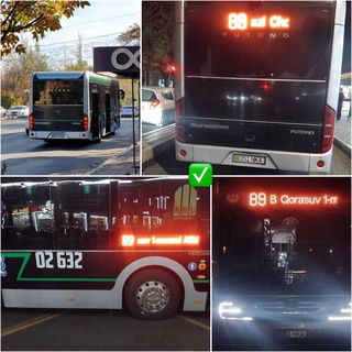 В Ташкенте устранены недостатки, выявленные на трафаретах автобусов