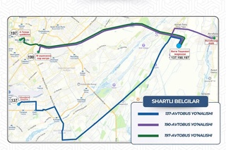 Пойтахт марказидан Янги Тошкентга қатнайдиган автобус  йўналиши очилди