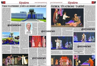 Турк газетасида Қашқадарё театр санъати ҳақида мақола чоп этилди