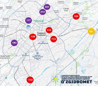 Toshkent havosi kechagidan biroz yaxshilandi