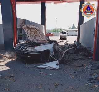 "Заправка"да турган автомобиль портлаб кетди