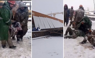 Дар майдони сохтмони фабрикаи КМКО пешайвон фурӯ рафт: ҳалокшудагон ва ҷароҳатбардоштагон хастанд