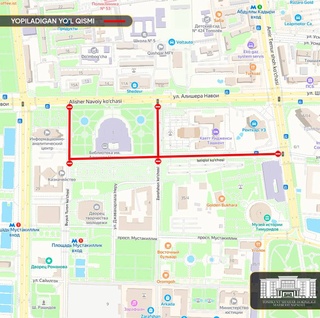 В Ташкенте на три дня ограничат движение транспорта на нескольких улицах